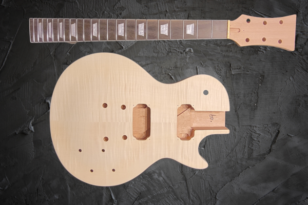 LP Style Electric Guitar DIY Kit with Rosewood Fretboard by Budreau Guitars - Image 3